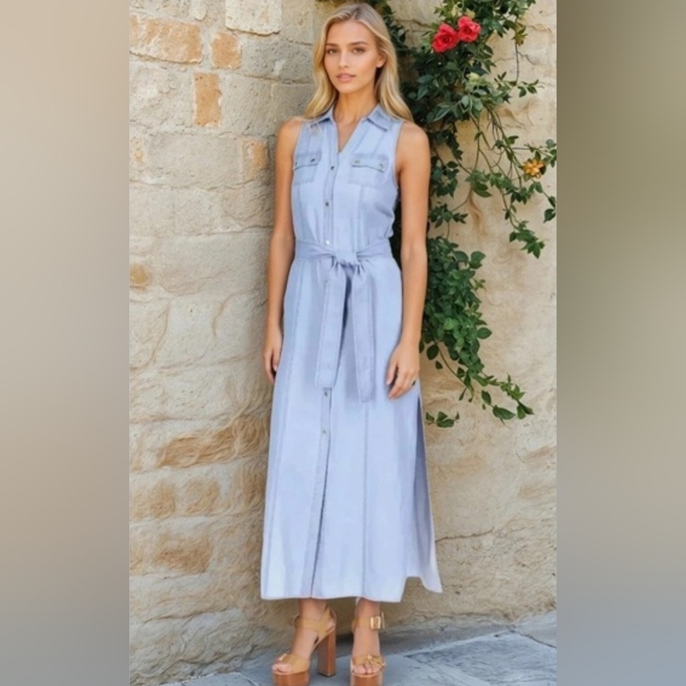 Michael Kors NWT Denim Dress Sz LARGE